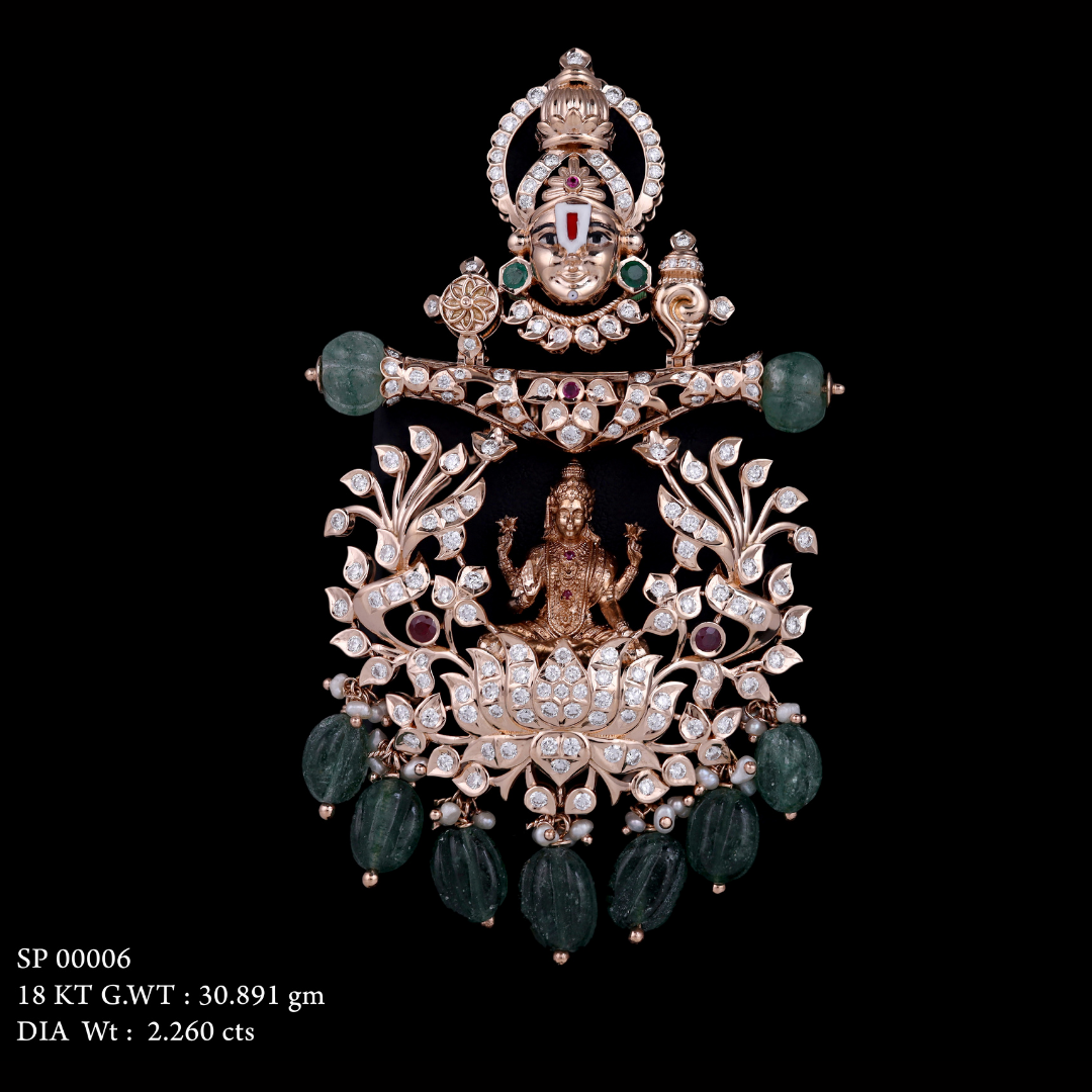 Kimtee Jewellers - God Laxmi & Balaji Pendant